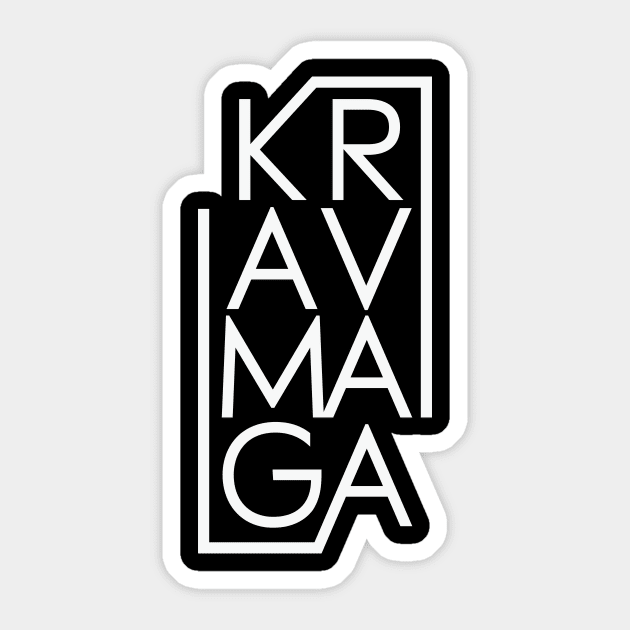 Krav Maga Brick Lettering Israeli Martial Arts Sticker by polliadesign